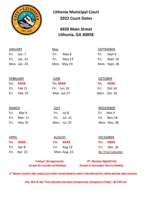Lithonia, GA Municipal Court Department
